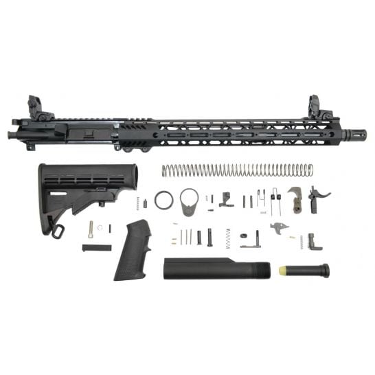 PSA 16" MID-LENGTH 5.56 NATO 1:7 NITRIDE 15" LIGHTWEIGHT M-LOK CLASSIC RIFLE KIT WITH MBUS SIGHT SET