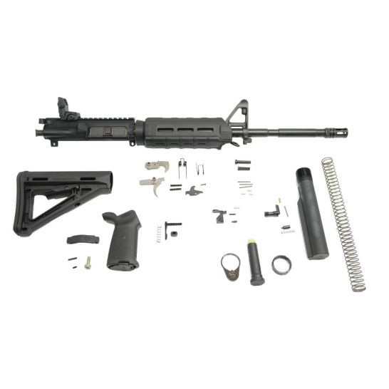 PSA 16" CARBINE-LENGTH M4 5.56 NATO 1/7 NITRIDE MOE EPT RIFLE KIT & REAR MBUS - 516447449