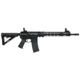 PSA 16″ MID-LENGTH 5.56 NATO 1/7 NITRIDE 13.5″ LIGHTWEIGHT M-LOK MOE EPT RIFLE W/MBUS SIGHT SET