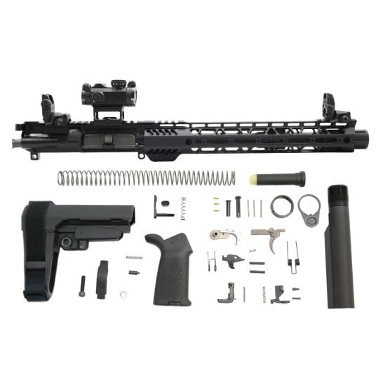 PSA 10.5" CARBINE-LENGTH 5.56 NATO 1/7 PHOSPHATE 12" M-LOK MOE EPT SBA3 PISTOL KIT WITH MBUS SIGHT SET & ROMEO MSR