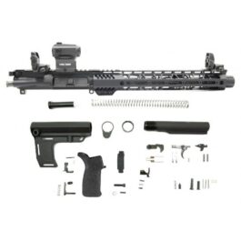 PSA 10.5″ CARBINE-LENGTH 5.56 NATO 1/7 PHOSPHATE 12″ M-LOK MFT BATTLELINK PISTOL KIT WITH MBUS SIGHT SET & HOLOSUN RED DOT
