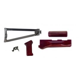 PSA AK REDWOOD FURNITURE SET AND FOLDING STOCK W/ PSA CUSTOM ALG AKT-EL AK SINGLE STAGE TRIGGER