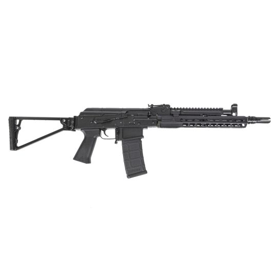 PSA AK-556 WITH 13.7" BARREL PIN AND WELD, PSA-SLR 11" RAIL, JMAC TS-8 STOCK, AND JMAC FLASH HIDER