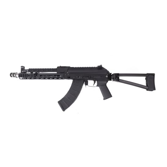 PSA AK-104 GF5 TRIANGLE SIDE FOLDING PISTOL WITH TRIANGLE BRACE, SOVIET ARMS 10" RAIL & GAS TUBE, ALG TRIGGER, HINGED DUST COVER, AND SA-2 BRAKE