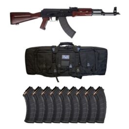 BLEM PSAK-47 GF5 FORGED CLASSIC RIFLE, REDWOOD W/10 MAGS & RIFLE BAG