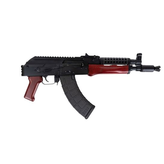 PSA AK-P GF3 PICATINNY PISTOL WITH CHEESE GRATER UPPER HAND GUARD, REDWOOD