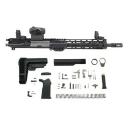 PSA 10.5″ CARBINE-LENGTH 5.56 NATO 1/7 PHOSPHATE 9″ LIGHTWEIGHT M-LOK MOE EPT SBA3 PISTOL KIT W/MBUS SIGHT SET, & ROMEO5