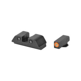 AMERIGLO TROOPER GLOCK 20/21/29/30/31/32/36 SIGHT SET, GREEN FRONT ORANGE OUTLINE GREEN REAR – GL-817