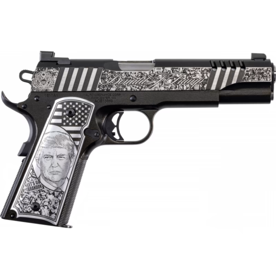 AUTO ORDNANCE 1911 "TRUMP RALLY CRY" 5" 7RD .45 PISTOL, STAINLESS STEEL - 1911TCAC12N