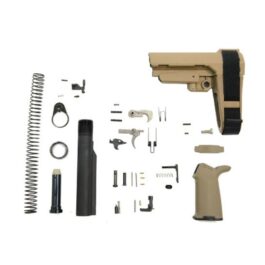 PSA SBA3 MOE EPT PISTOL LOWER BUILD KIT, FLAT DARK EARTH