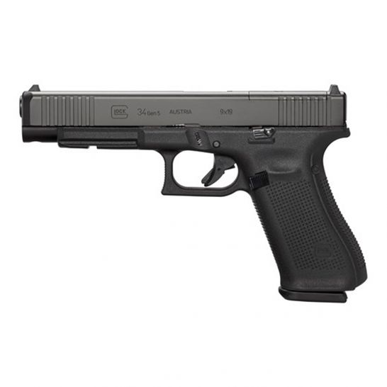 GLOCK 34 MOS GEN 5 9MM PISTOL WITH FRONT SERRATIONS, BLACK - PA343S103M