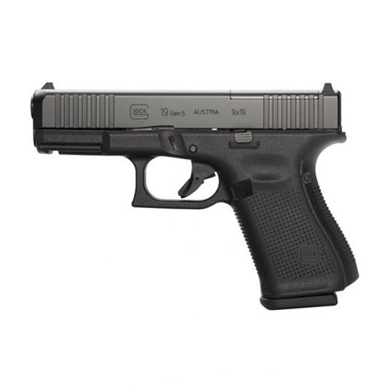 GLOCK 19 OPTICS READY GEN 5 9MM PISTOL WITH FRONT SERRATIONS & (3) 15RD MAGS, BLACK - PA195S203M