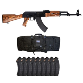 BLEM PSAK-47 GF5 FORGED CLASSIC RIFLE, NUTMEG W/ 10 MAGS & RIFLE BAG